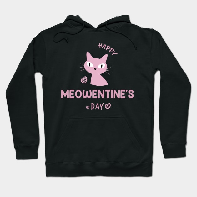 Meowentines - Valentine Cat Hoodie by xalauras studio